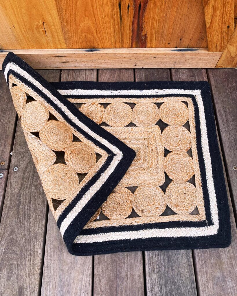 custom made jute door rugs by rubber mat dubai